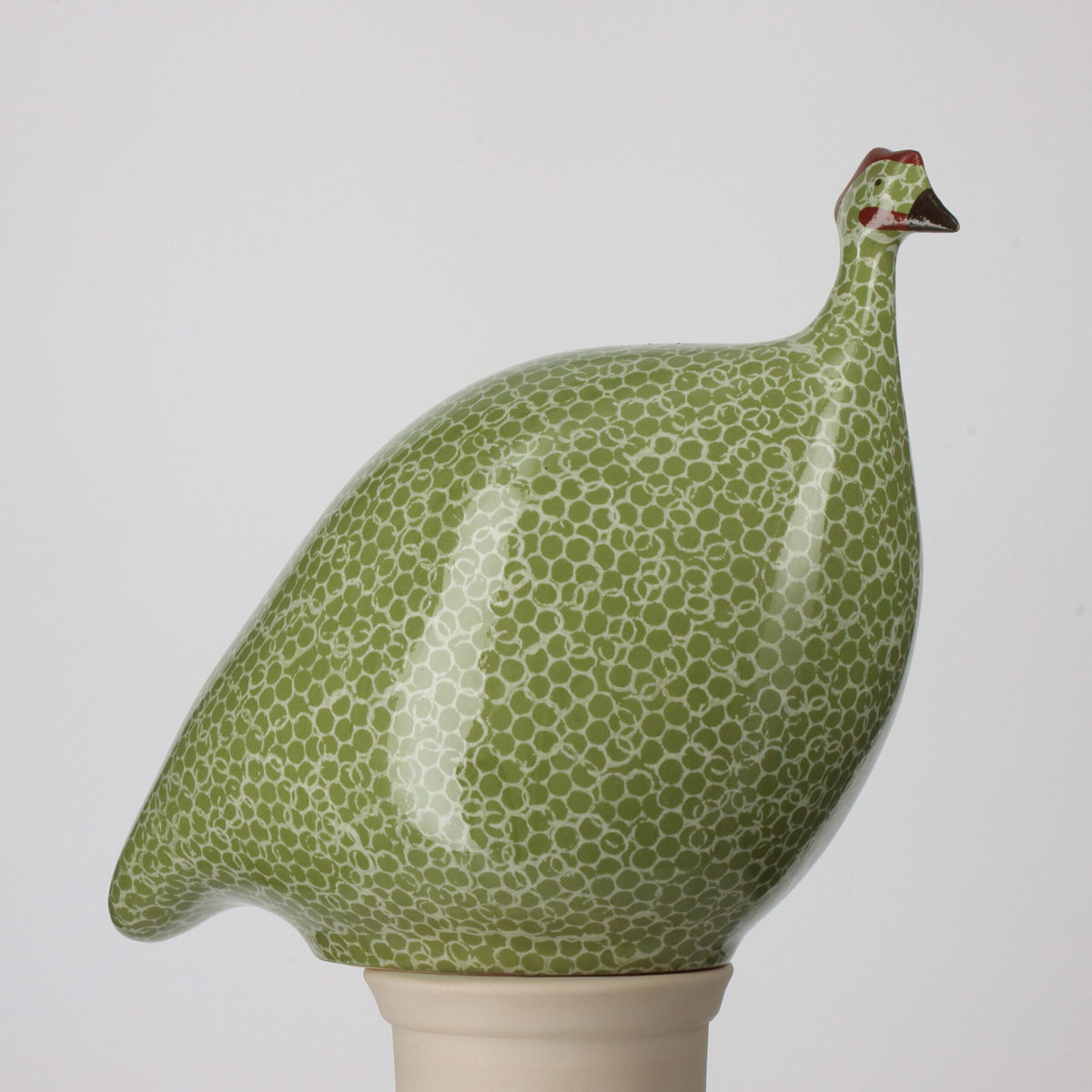 Guinea Fowl Green Splashes Spotted with White