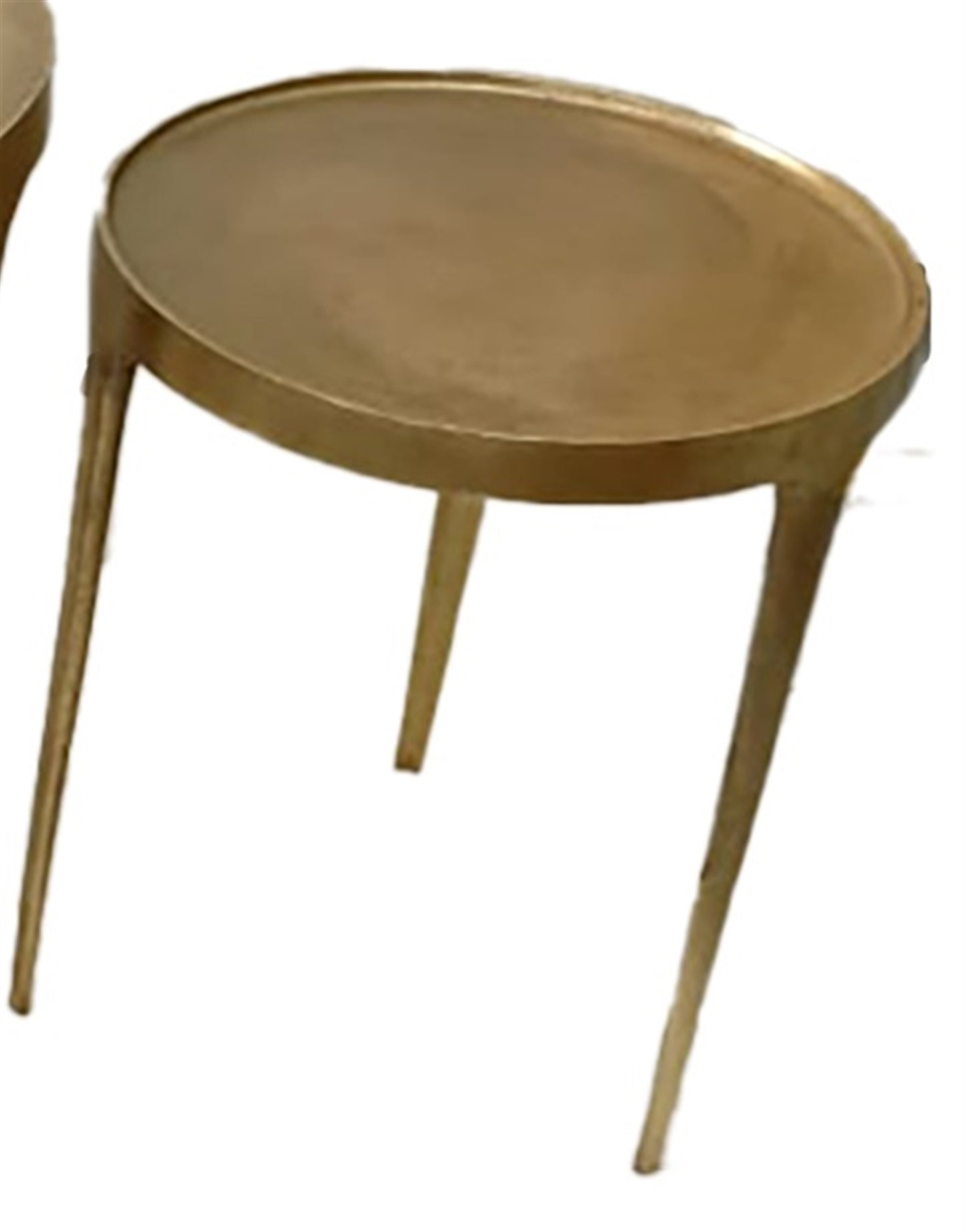 MED. CAST ALUMINUM BRASS ANTIQUE TABLE - BRASS ANTQ