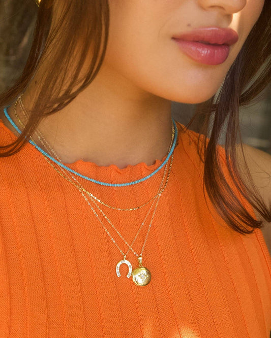 Sidekick Beaded Necklace - Turquoise