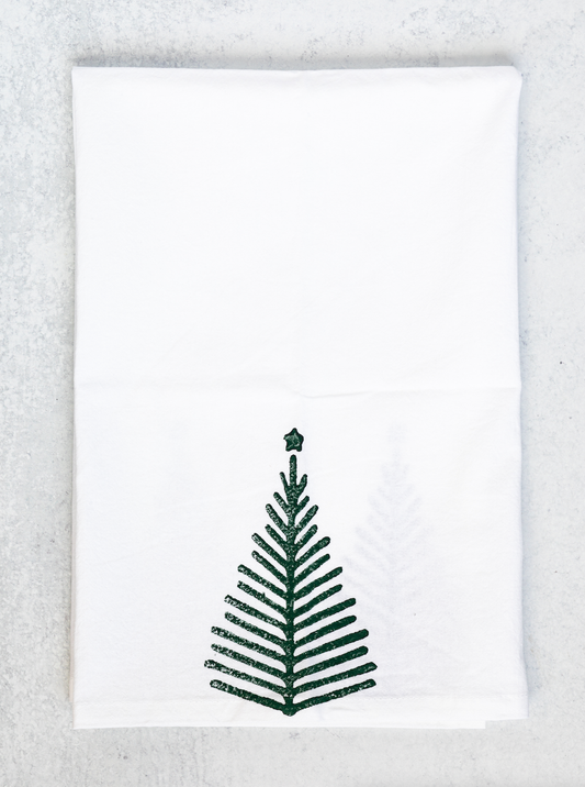 Tea Towel - Christmas Tree, Evergreen