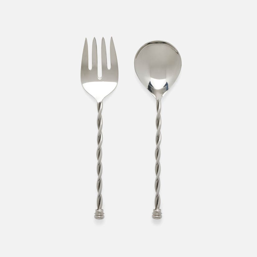 Ellis Polished Silver Serving Set 2 piece