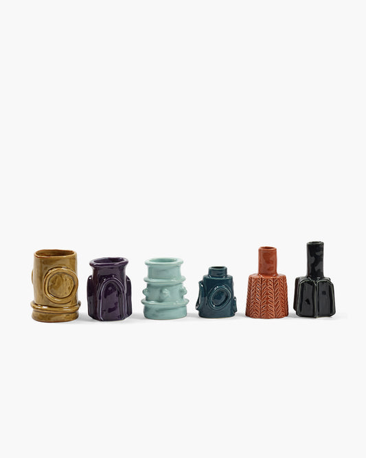 Colorful Vases (Set of Six)