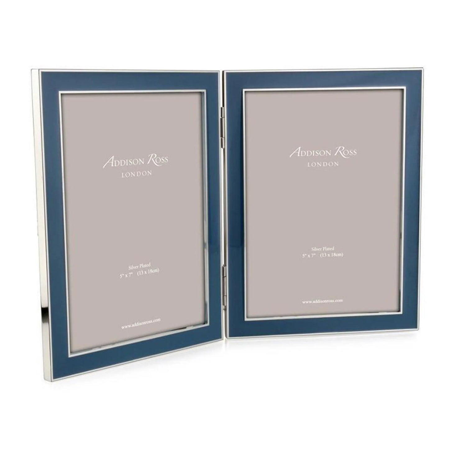 Denim Enamel & Silver Frames