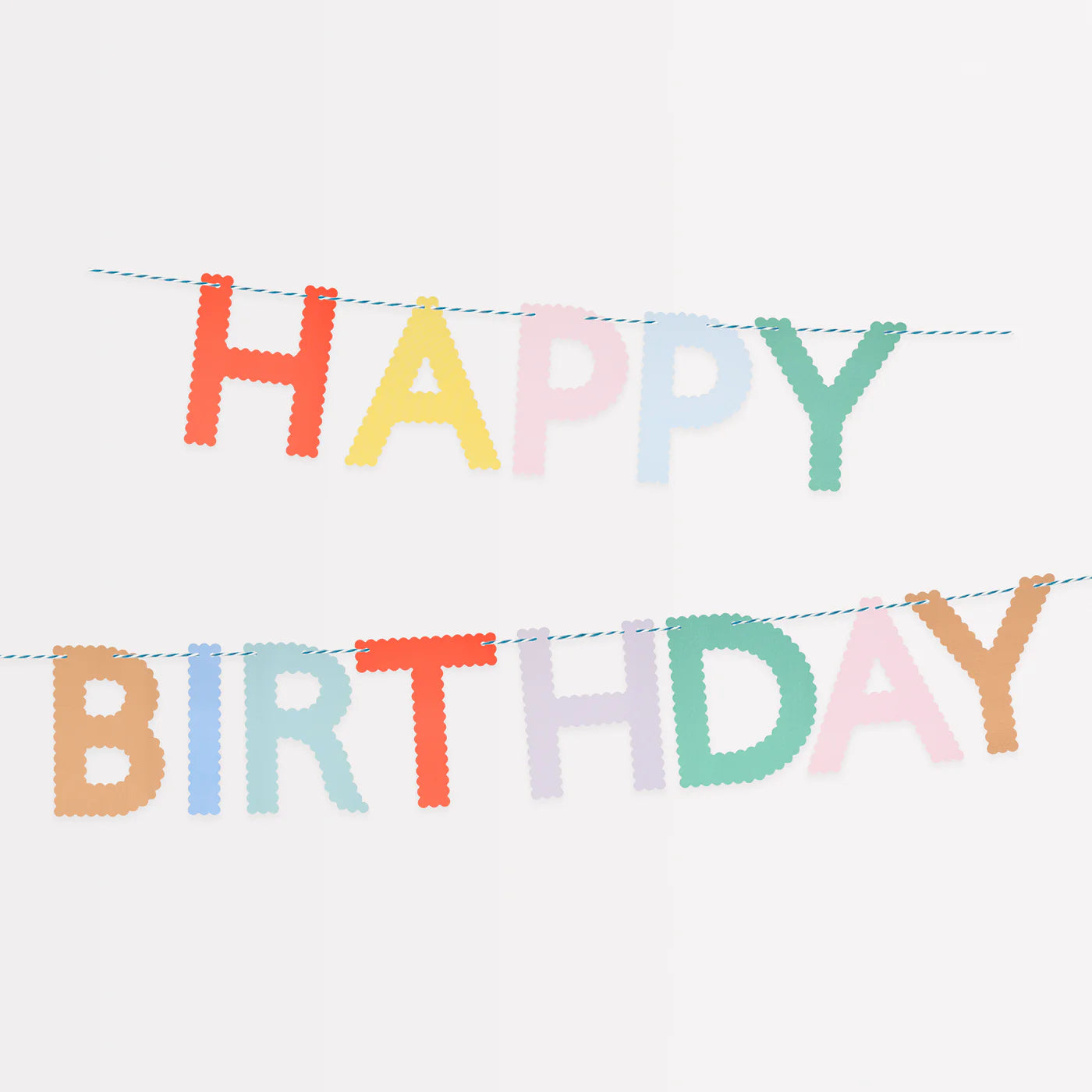 Scalloped Happy Birthday Garland