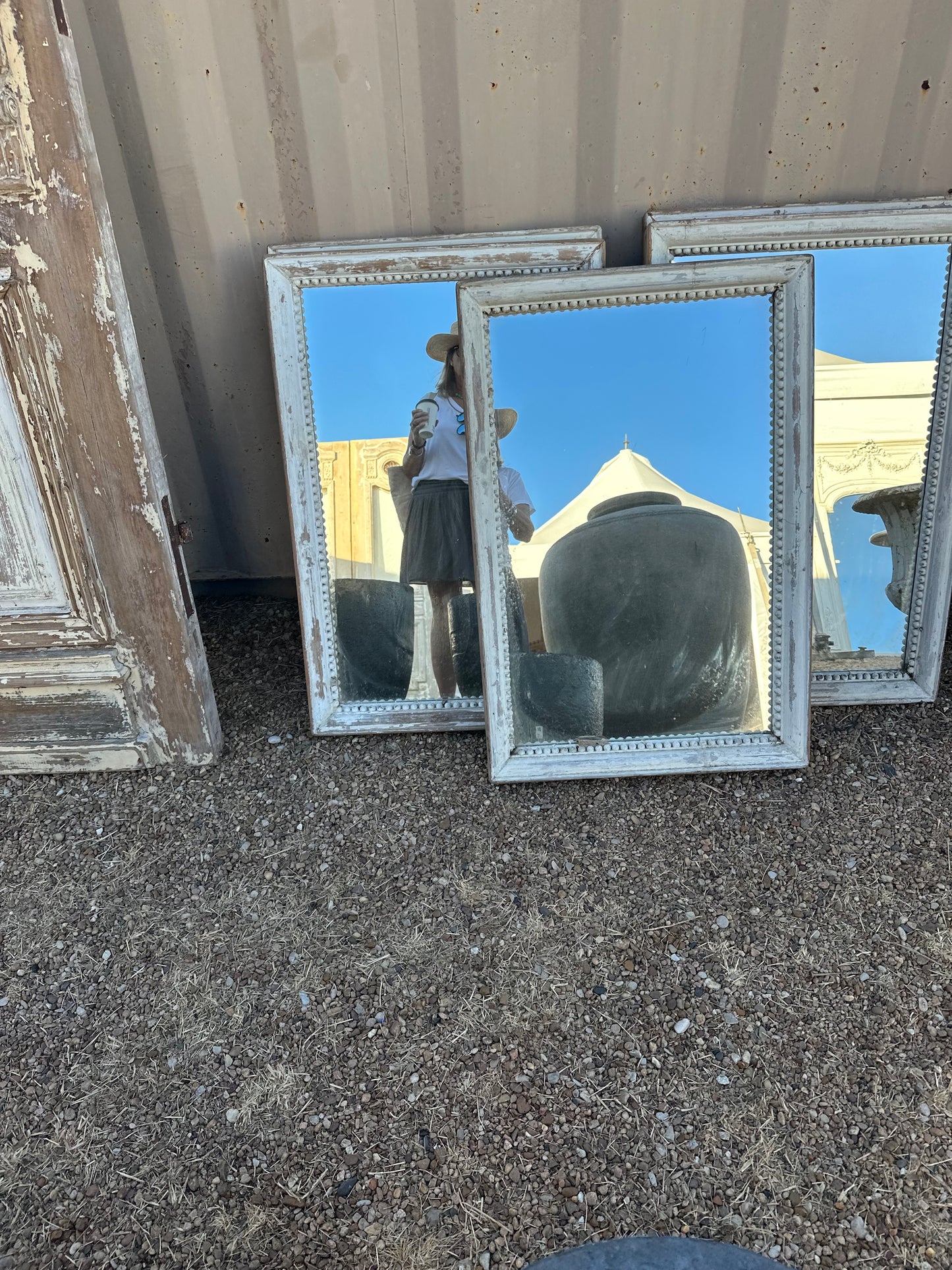 Wood Frame Mirror - (Pair)