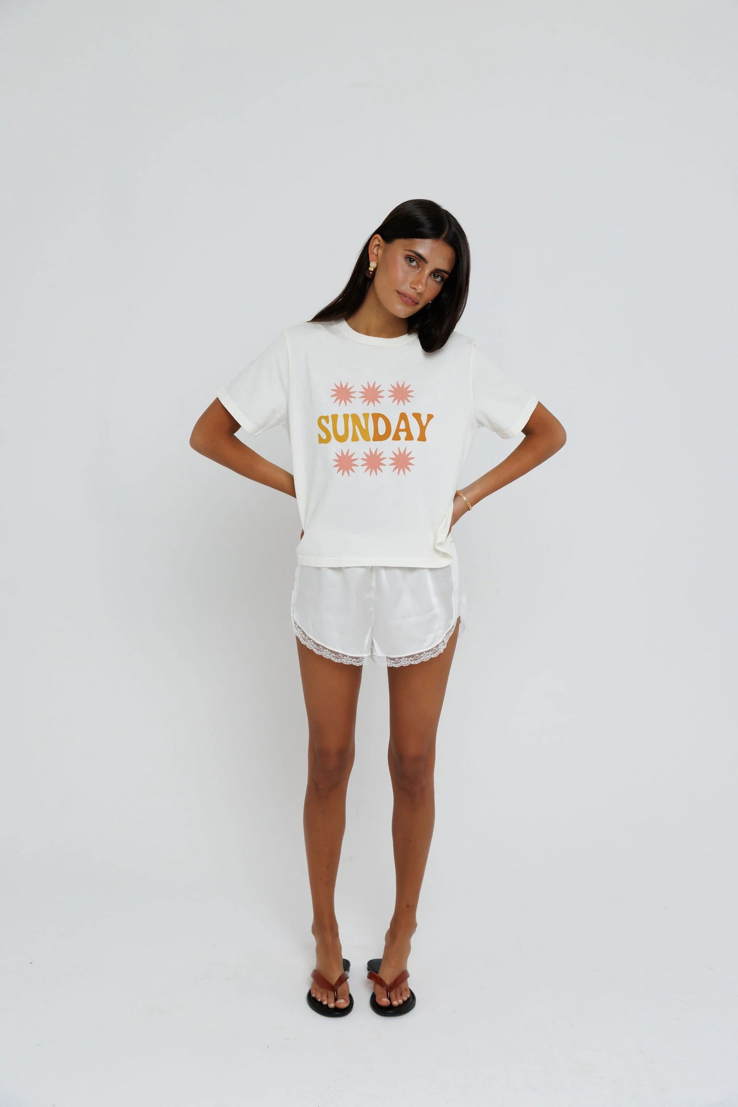 Sunday Funday-Everyday Tee Off White