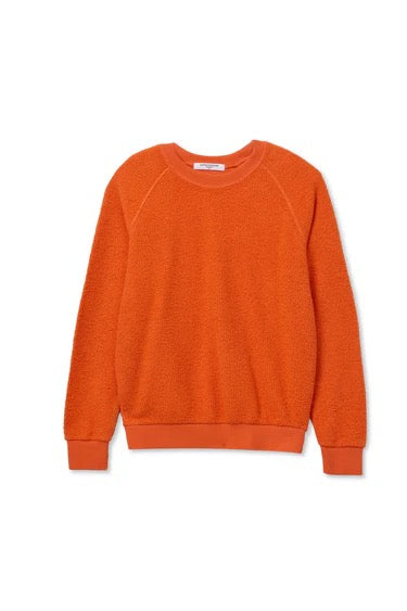 Ziggy Reverse Fleece Shrunken Crew-Clementine