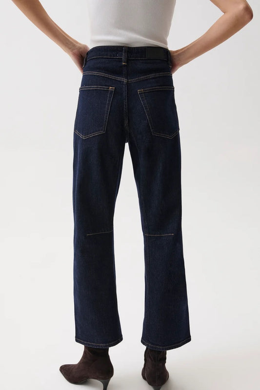 Beau Seamed Crescent Raw Jean- Nightfall