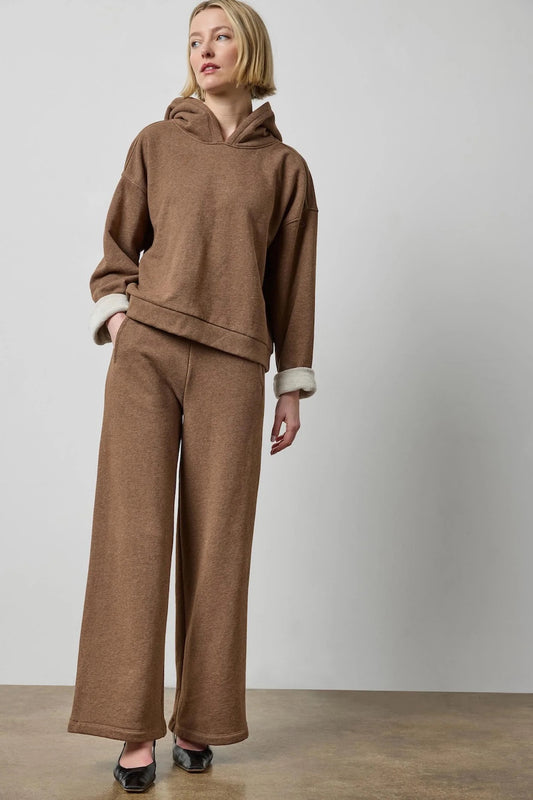 Side Panel Terry Pant- Cocoa Heather