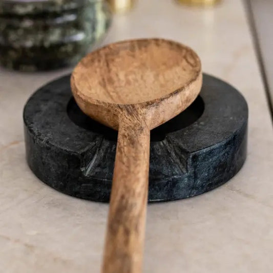 Emerald Green Marble Round Spoon Rest