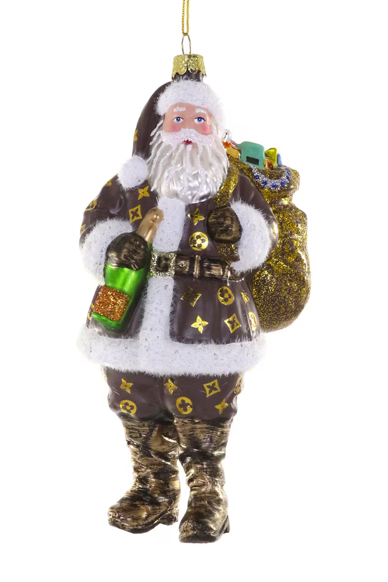 Luxe Santa Ornament