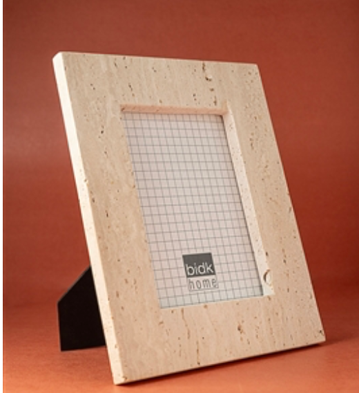 9"X7" TRAVERTINE PHOTO FRAME FITS PHOTO 4"X6" - BEIGE