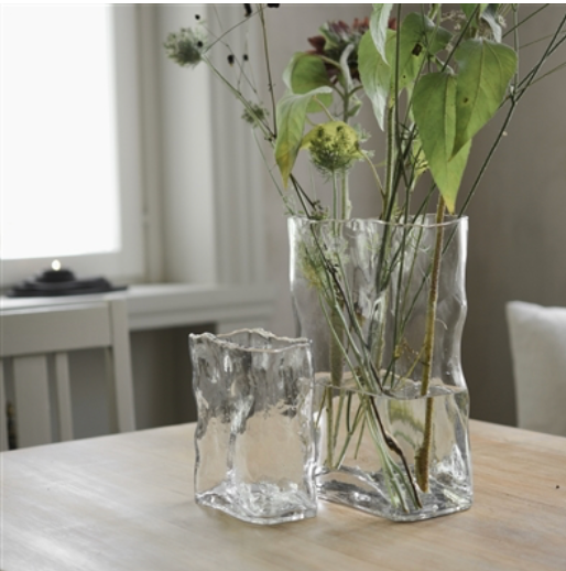 MEADOW GLASS CLEAR VASE - CLEAR