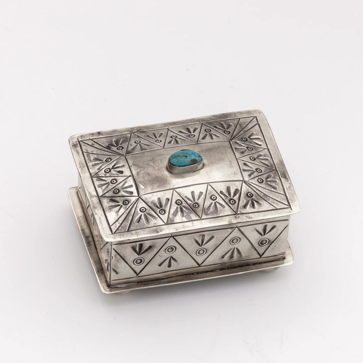 Small Stamped Box w/ Turquoise 4