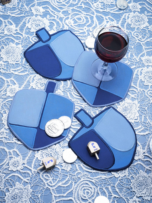 Dreidel Cocktail Napkins - Set of 4