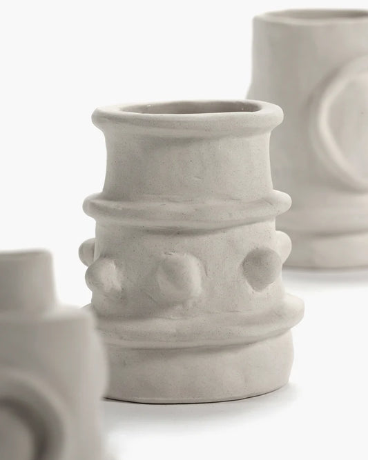 Vase Assorted Set of 6 Beige Molly