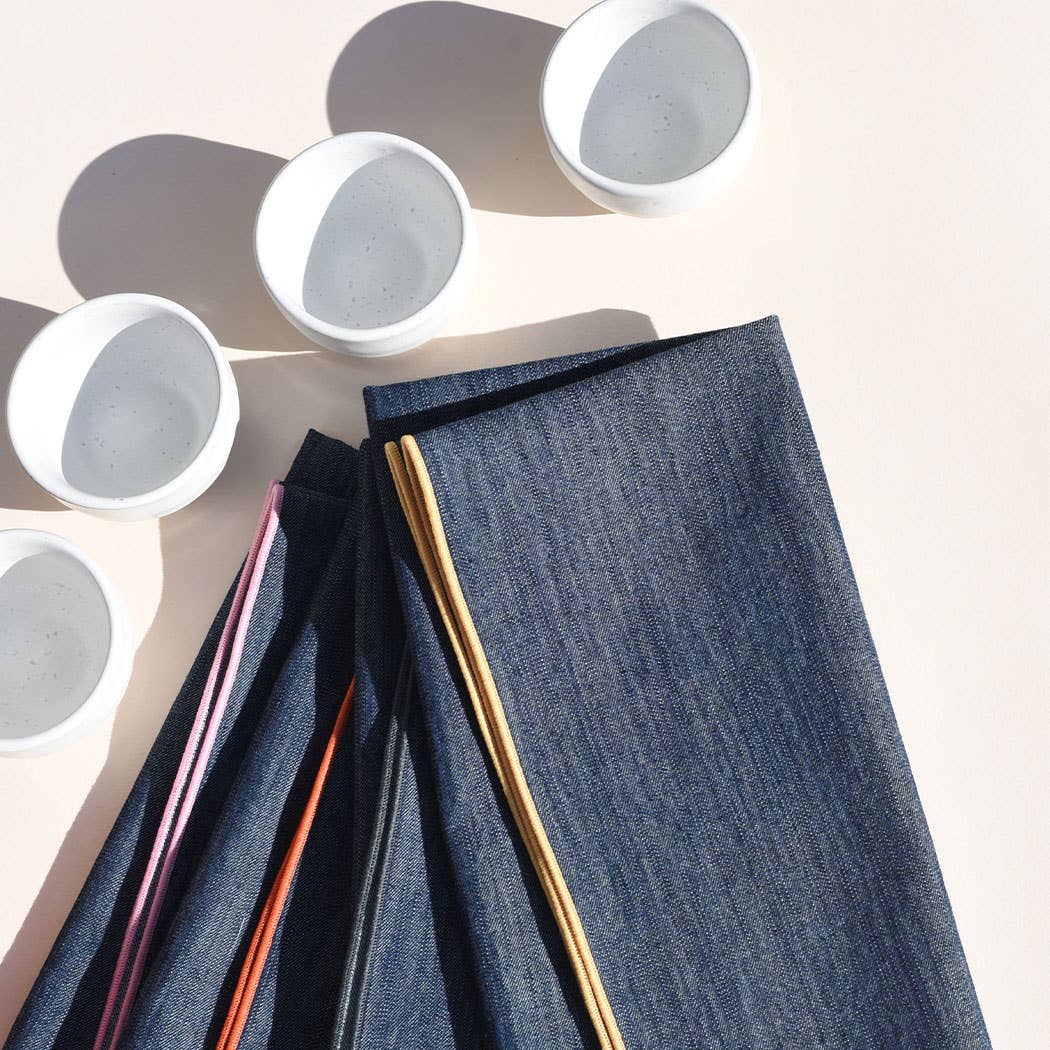 Rainbow Denim Napkins | Set of 4