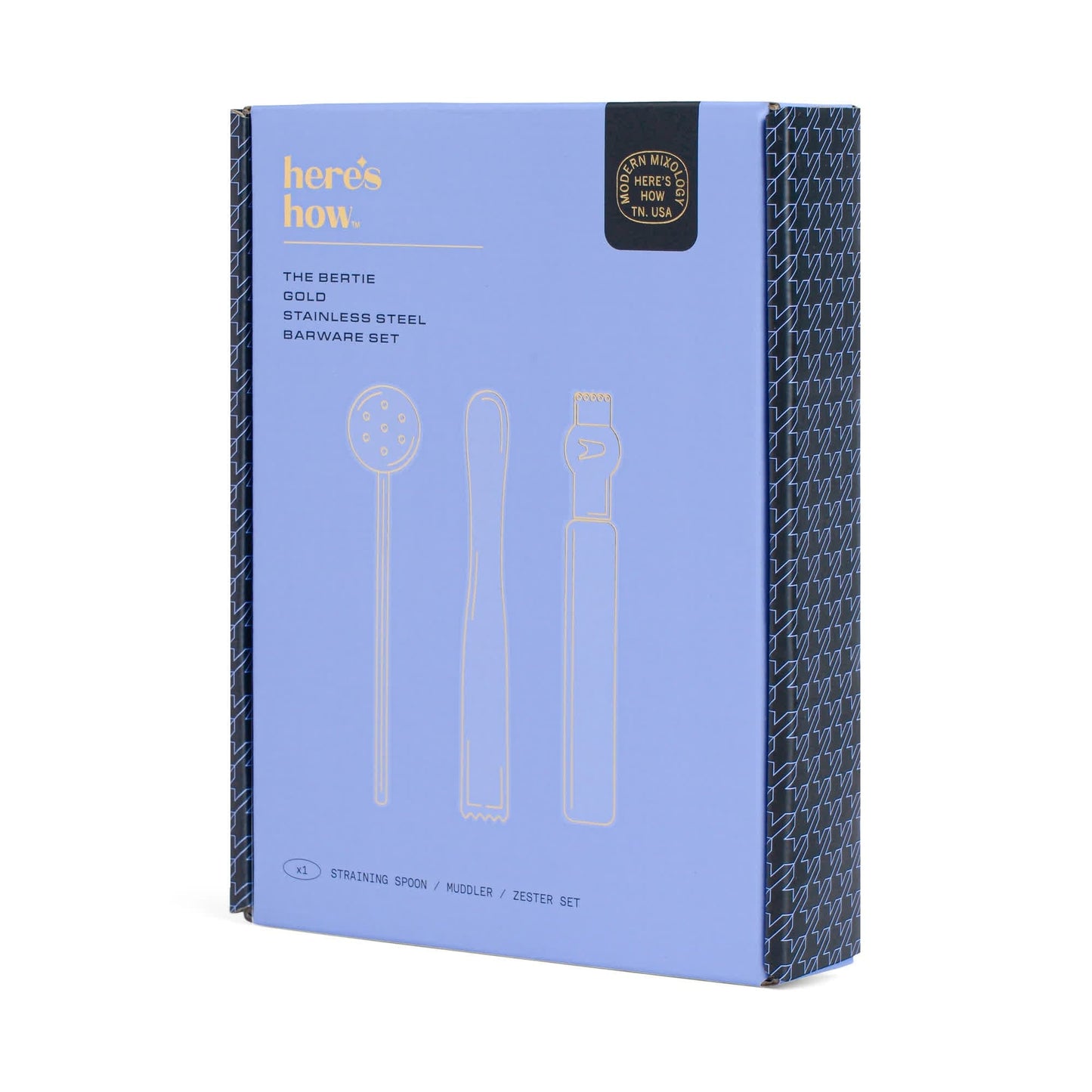 The Bertie Gold Stainless Steel Barware Set