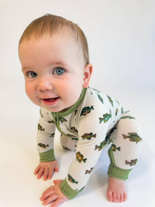 Lake Fish - Convertible Zip PJs: 12-18 months