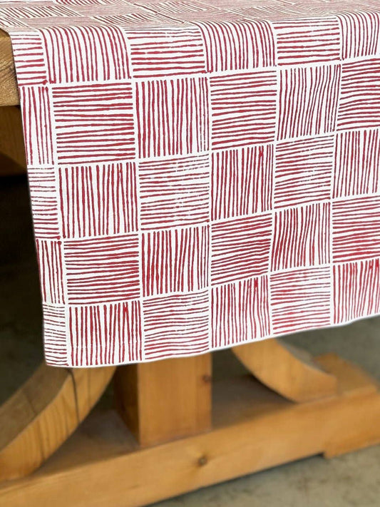 Table Runner - Red Striped