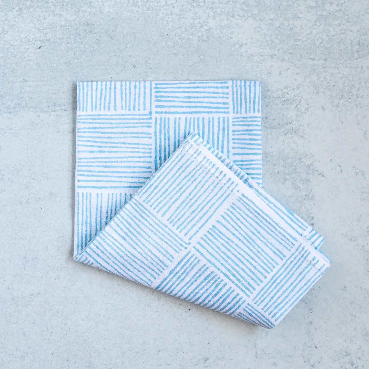 Tea Towel - Striped, Uniform Blue