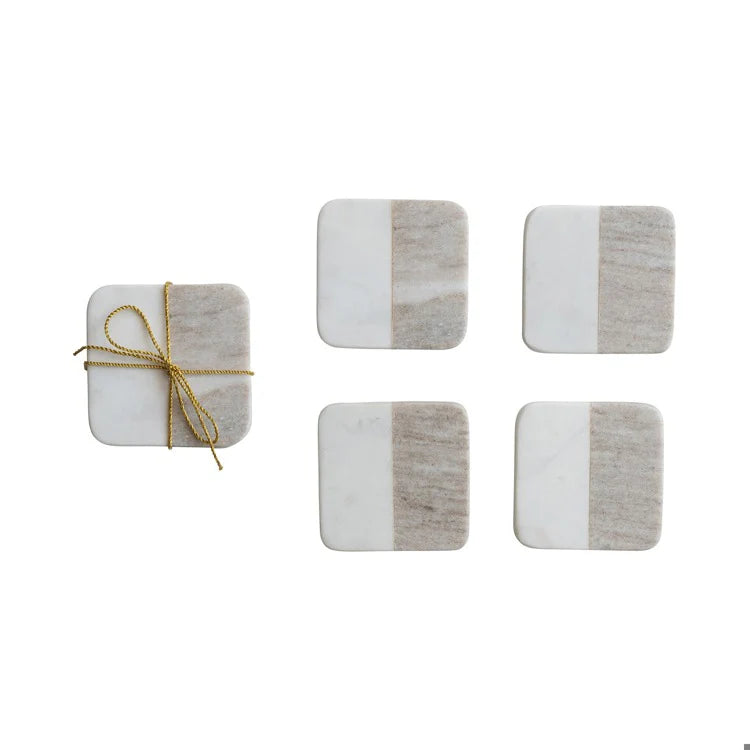 Set of 4 Marble Coasters