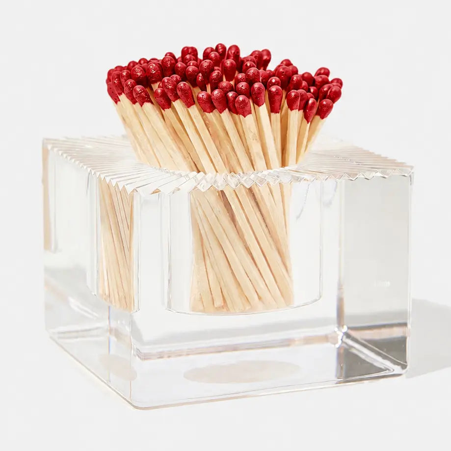 Square Match Striker- Metallic Red Matches