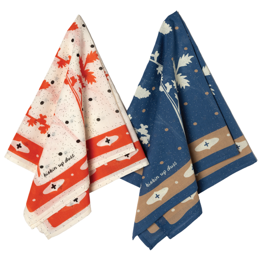 "kickin' up dust" cotton voile bandana - cream