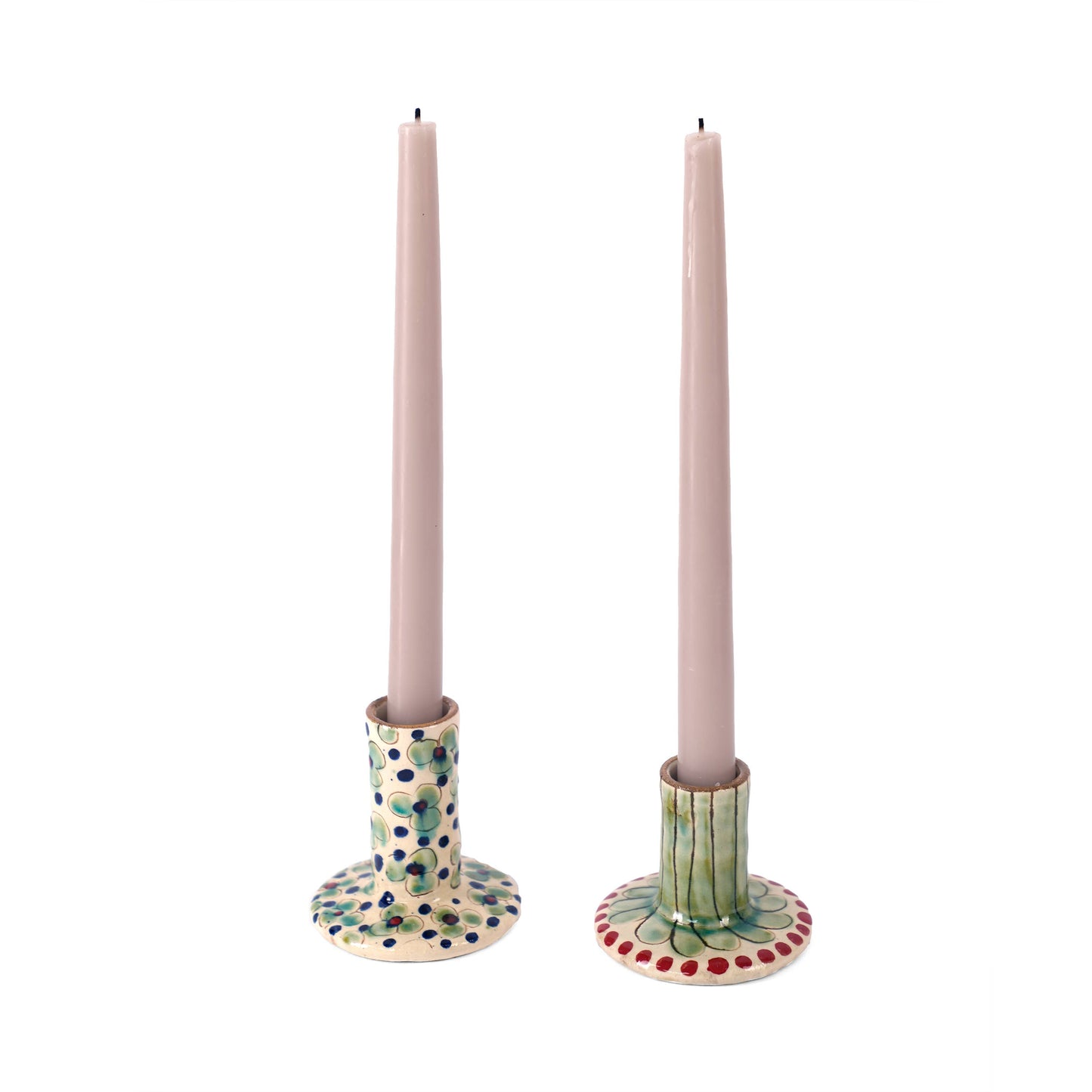 Blooms Ceramic Candle Holder Pair