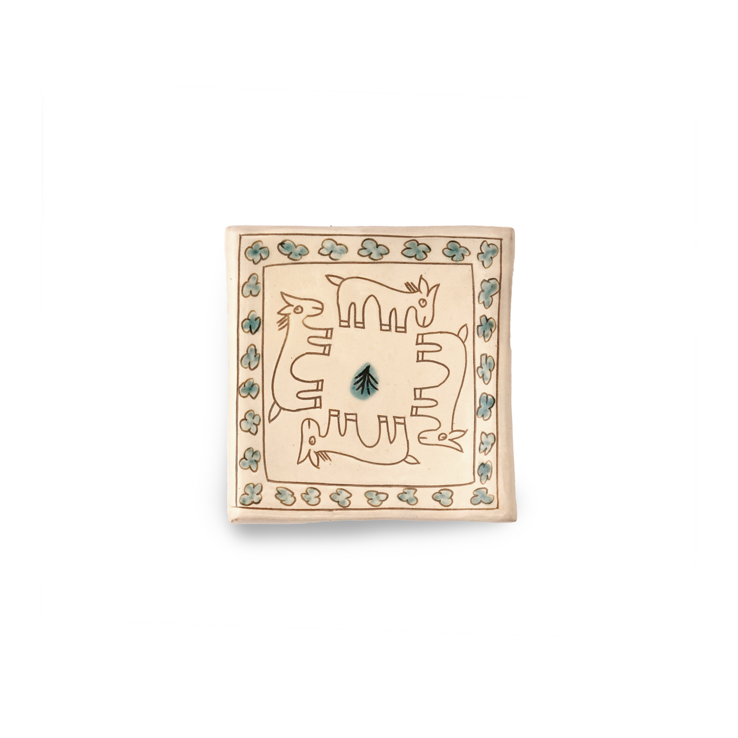 Square Donkey Ceramic Platter