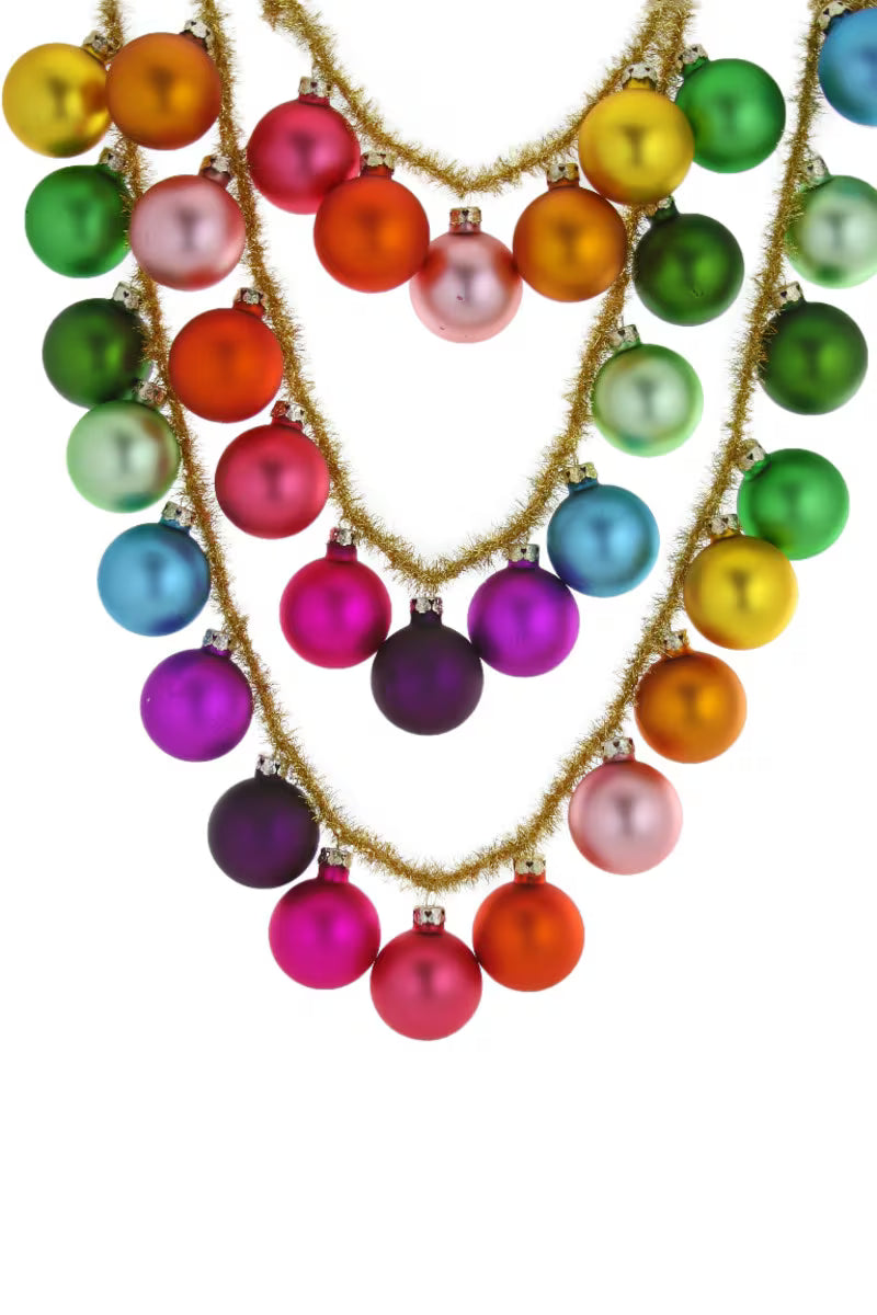 Gold Glass Ornament Garland Large