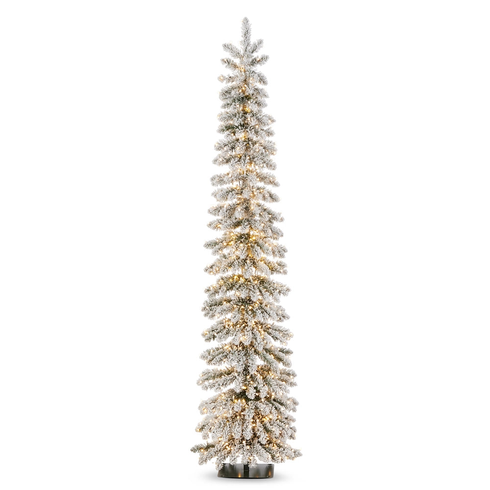 6' Flocked Pencil Scotch Pine Tree