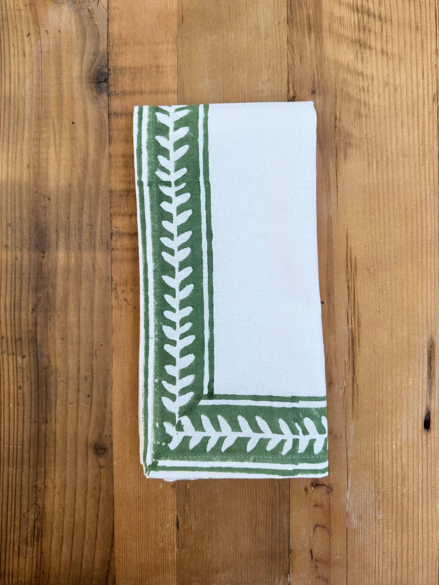 Dinner Napkins (set of 4) - Vine Border, Sage