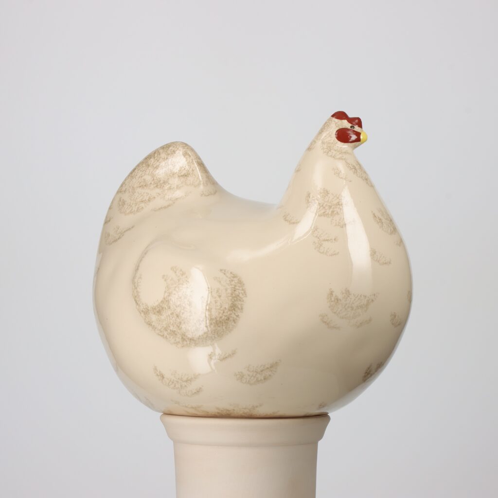 Hen White Spotted Grey