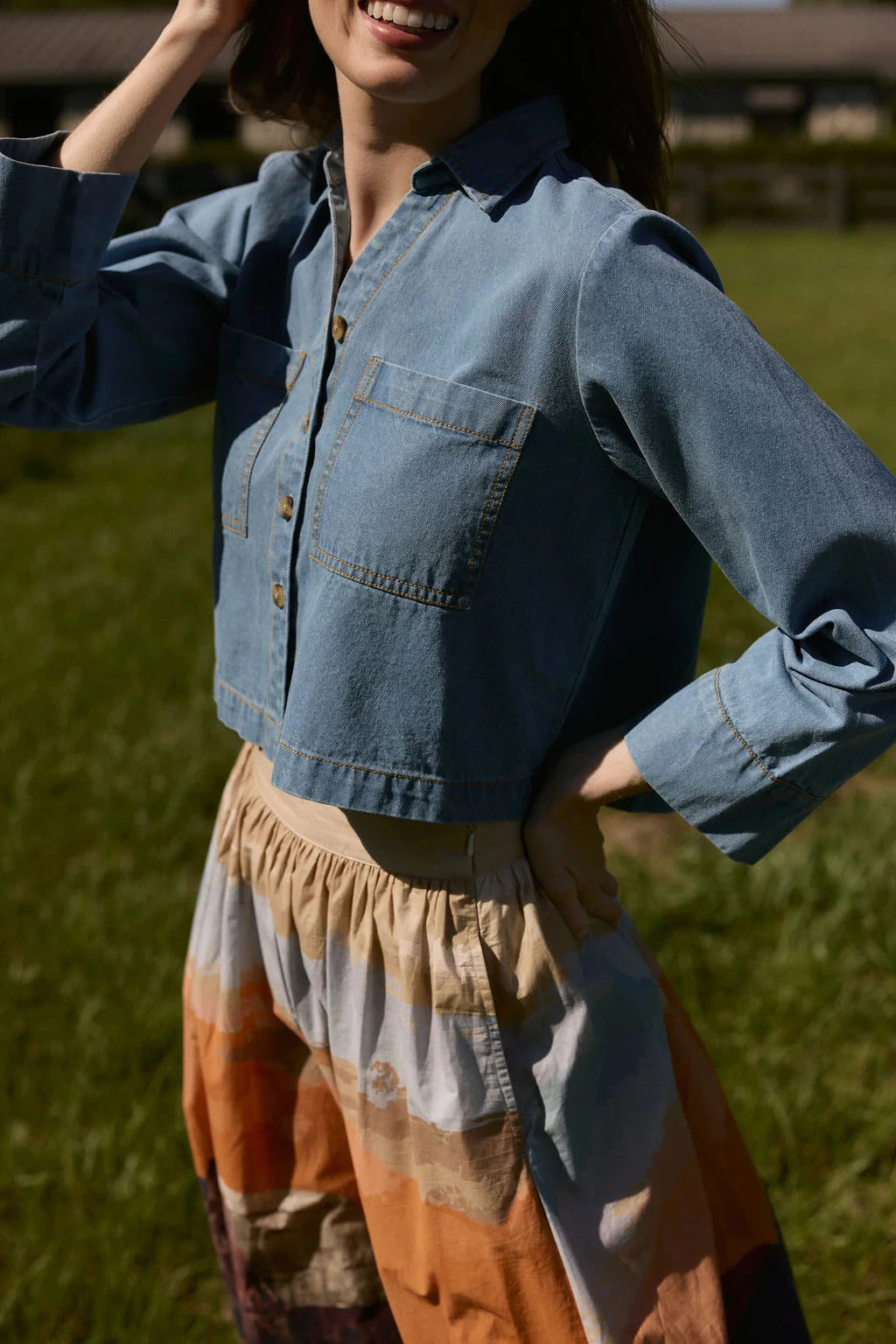 Megs Top-Denim