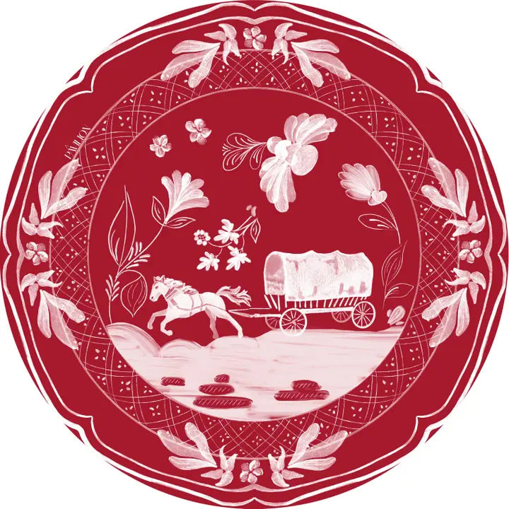 Norman Wagon Wheel Mini Hors D'oeuvre Paper Plates - 50 Pck
