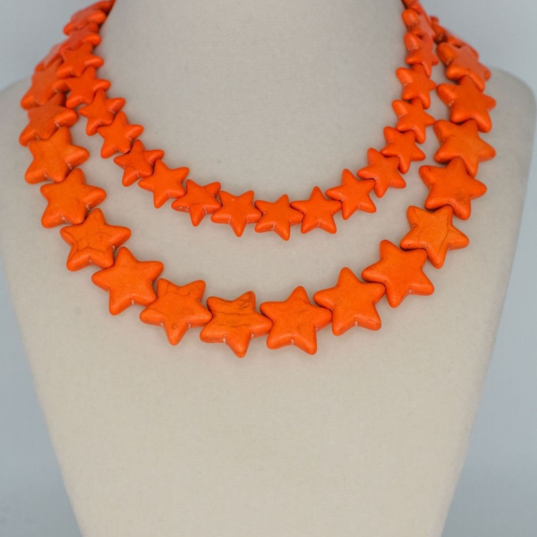 Star Necklace - Large - Orange: Large - Orange / Necklace