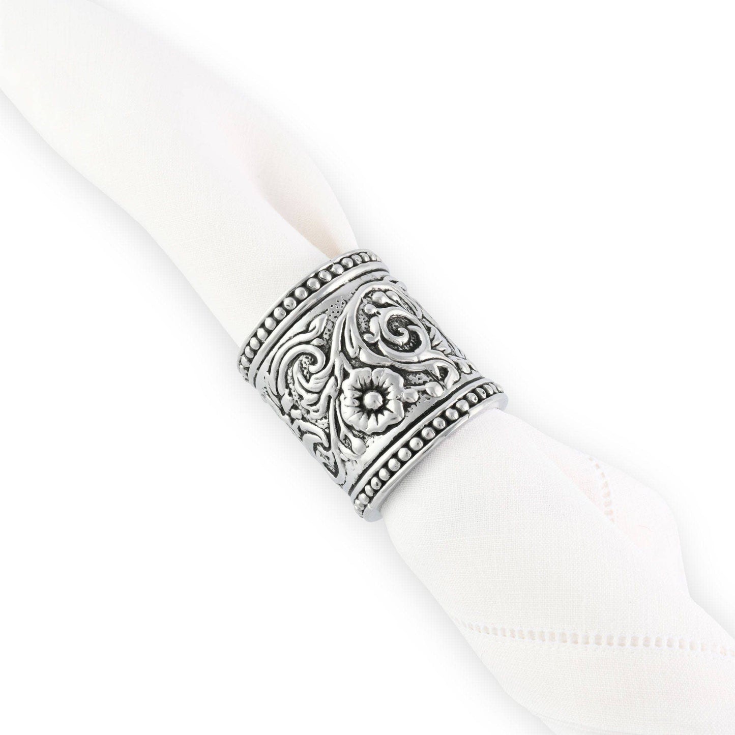 Concho Pattern Napkin Rings Set of 4