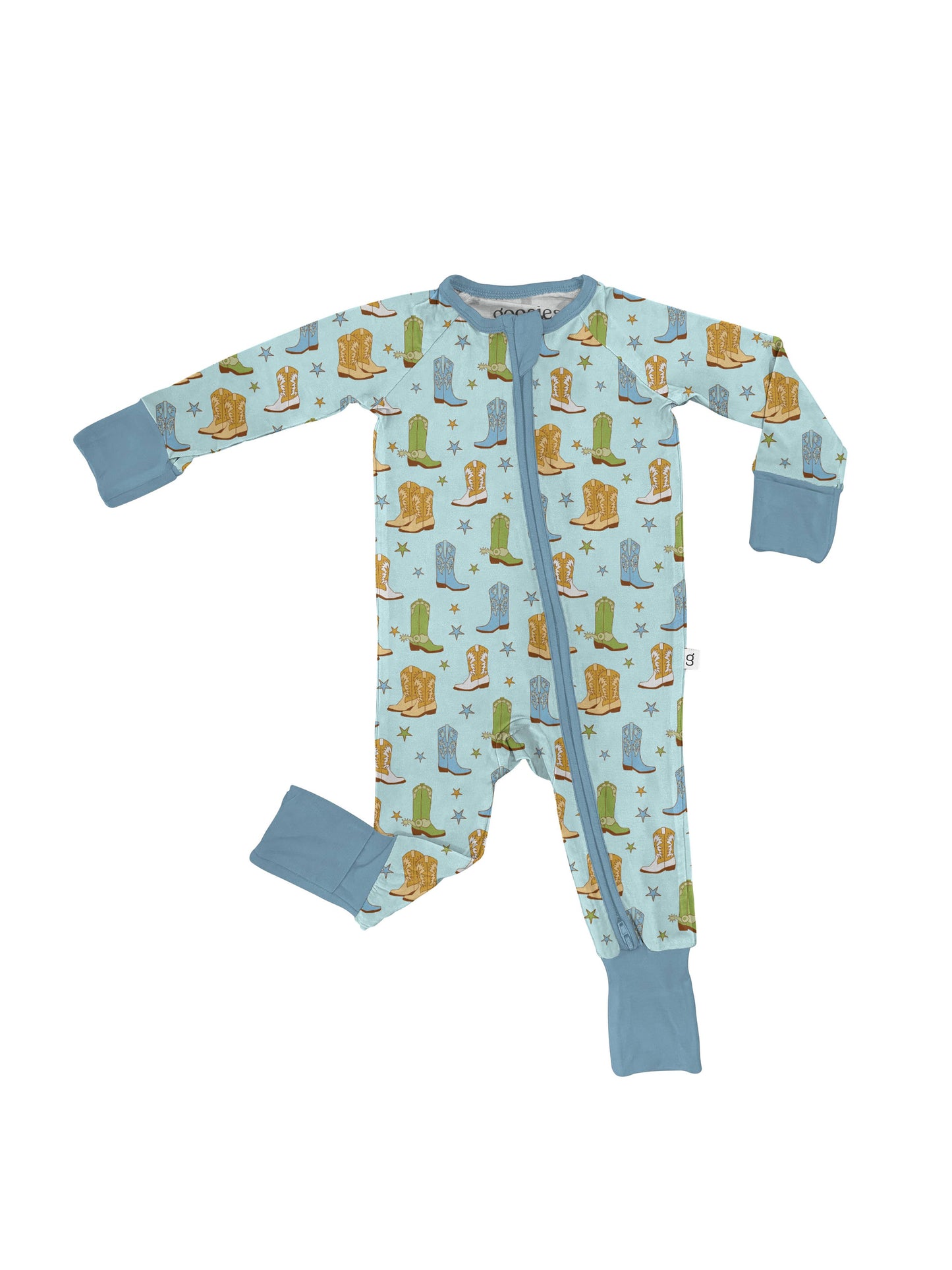 Cowboy Boots & Stars - Convertible Zip PJs : 6-12 MONTH