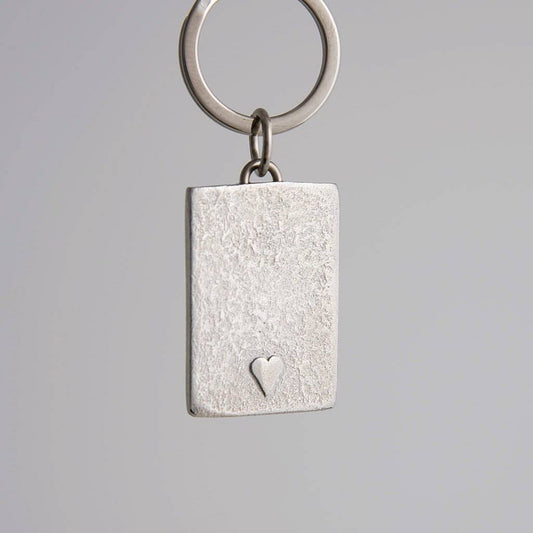 Small Raised Heart Key Ring