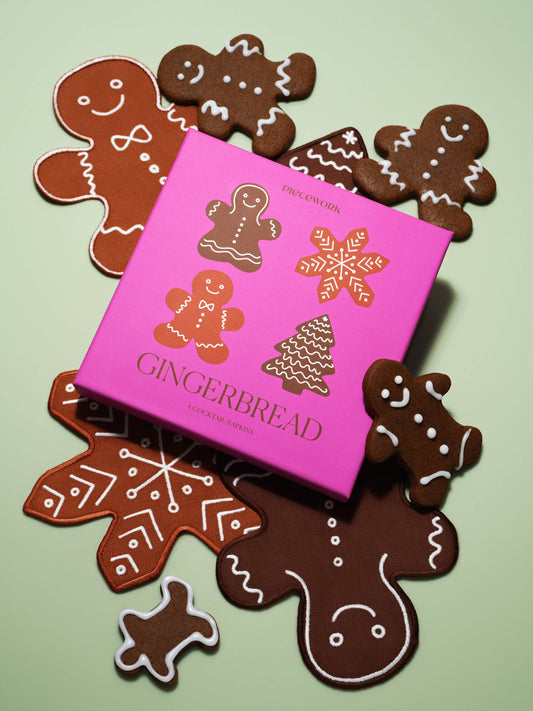 Gingerbread Cocktail Napkins - Set of 4