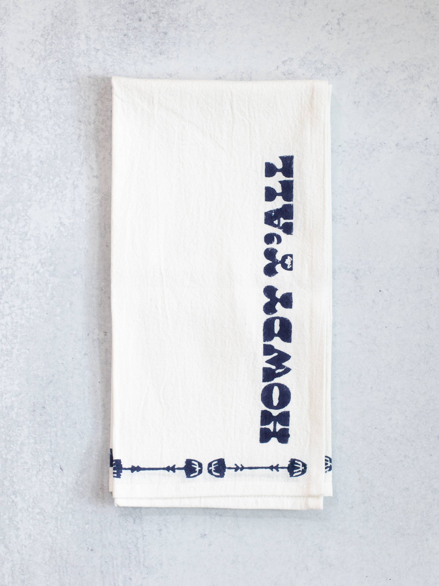 Tea Towel - Howdy, Navy