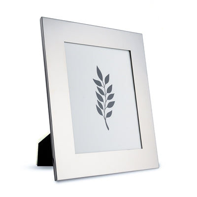 BRASS GLASS PICTURE FRAME SILVER 8X10 - SILVER