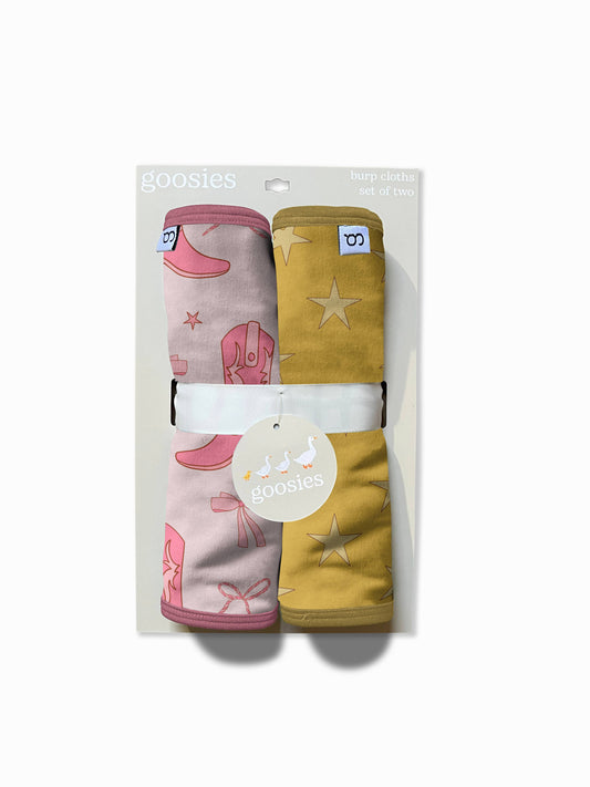 Cowgirl Boots & Bows - Burp Cloth Sets