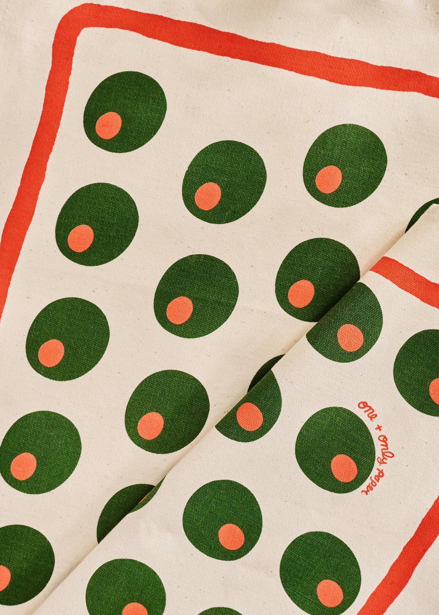 Dirty Martini Olive Cotton Tea Towel