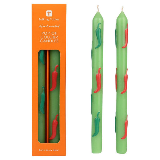 Green Chili Taper Candles