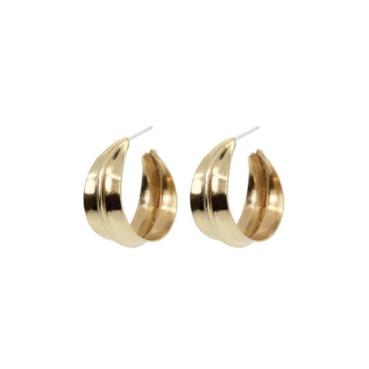 Bronze Small Sahara Ridge Hoop Earrings