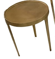 SM. CAST ALUMINUM BRASS ANTIQUE TABLE