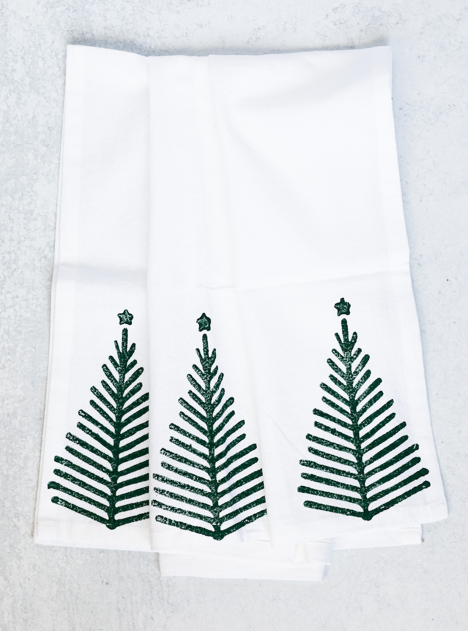 Tea Towel - Christmas Tree, Evergreen