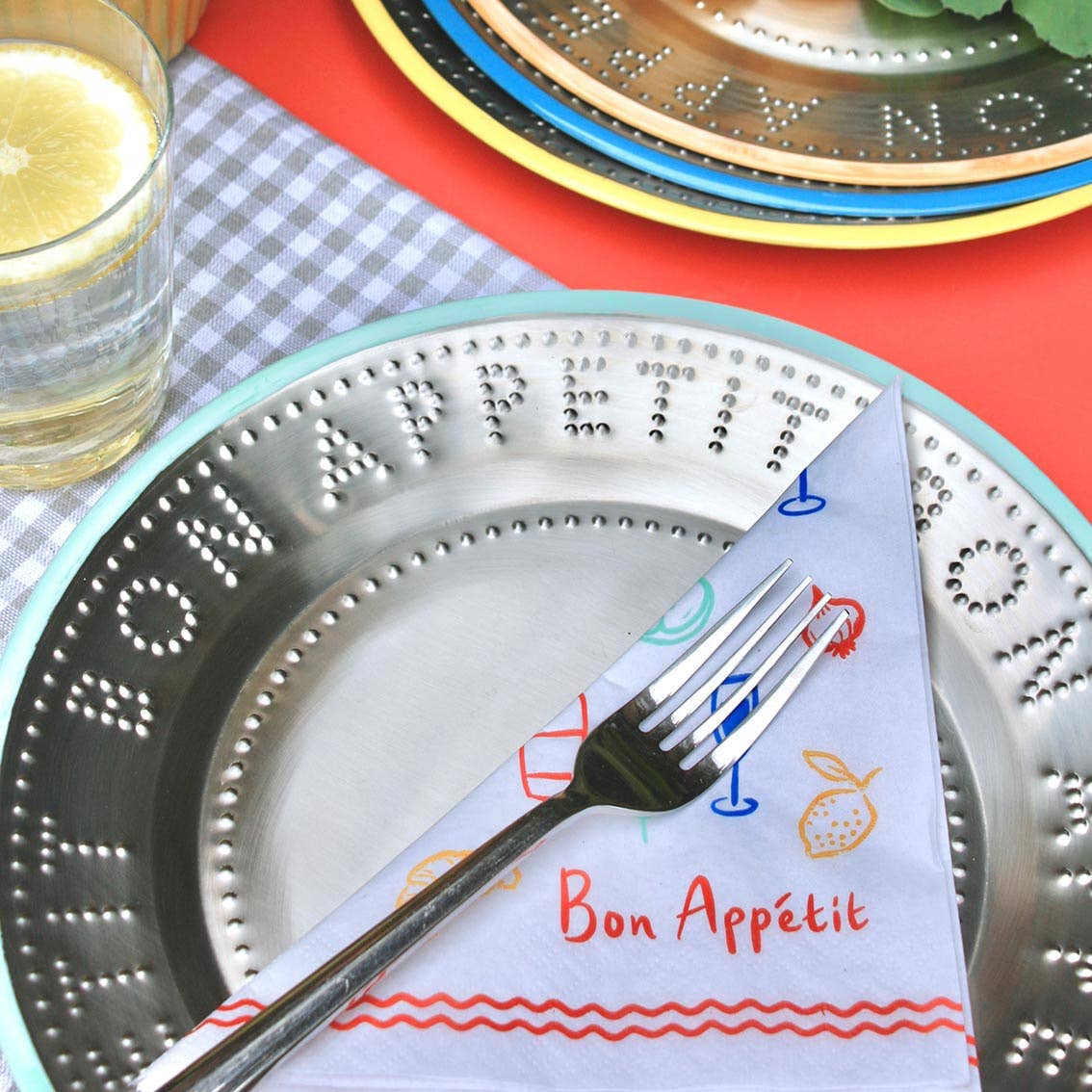 Bon Appetit Icons Recycled Paper Napkins